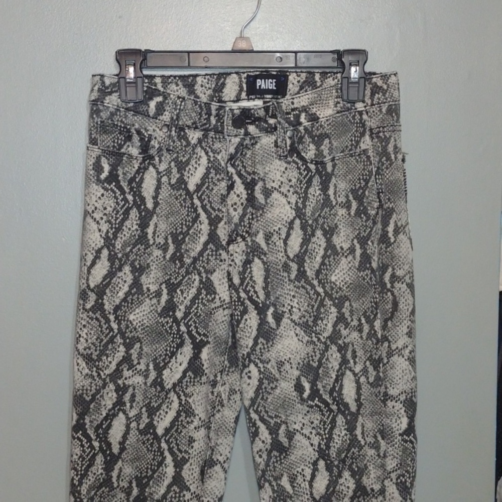PAIGE Snakeskin hoxton slim Jeans size 29 raw him